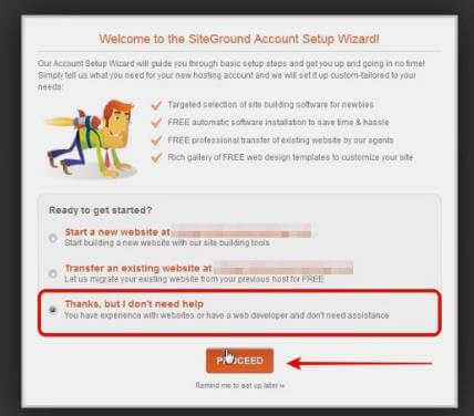 siteground wordpress, untick option