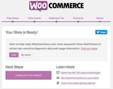 WooCommerce跨境电商独立站, WooCommerce settings finished