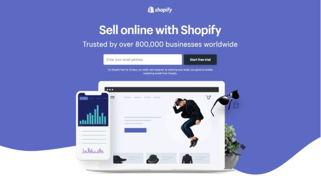 Shopify网上开店, 主页