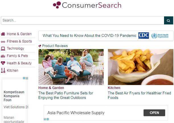 国外10大产品测评网站, 产品测评网站, consumer search