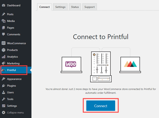 按需打印, 定制打印, POD, print on demand, 连接printful和WooCommerce