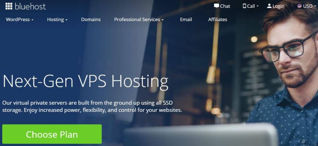 国外最好的VPS, 虚拟专用服务器, Bluehost