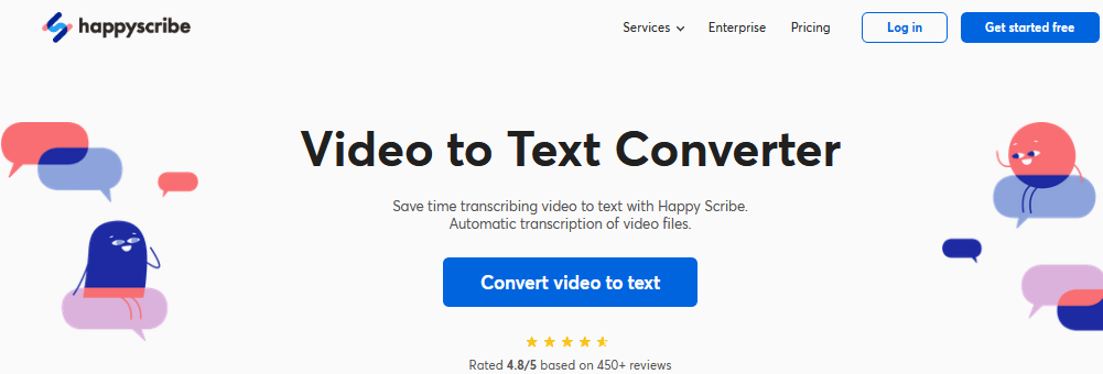 视频转文字人工智能工具, 视频转文字, 人工智能工具, happyscribe