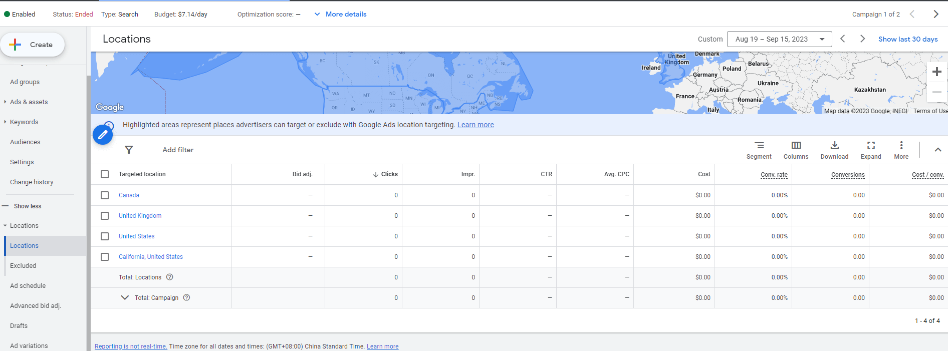 谷歌广告优化策略和技巧, 谷歌广告优化策略, 谷歌广告优化, 地理位置